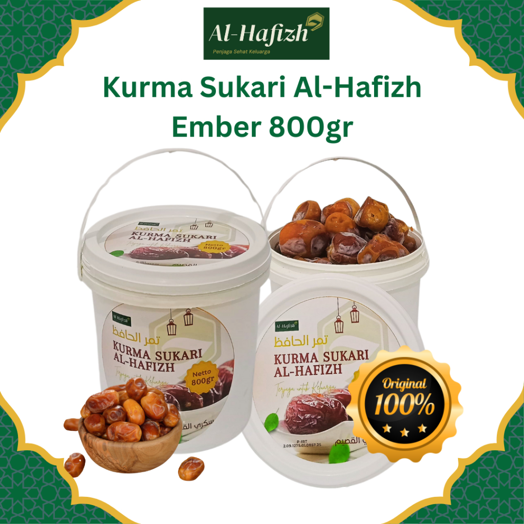 

Kurma Sukari Ember 800 gr Al-Hafizh