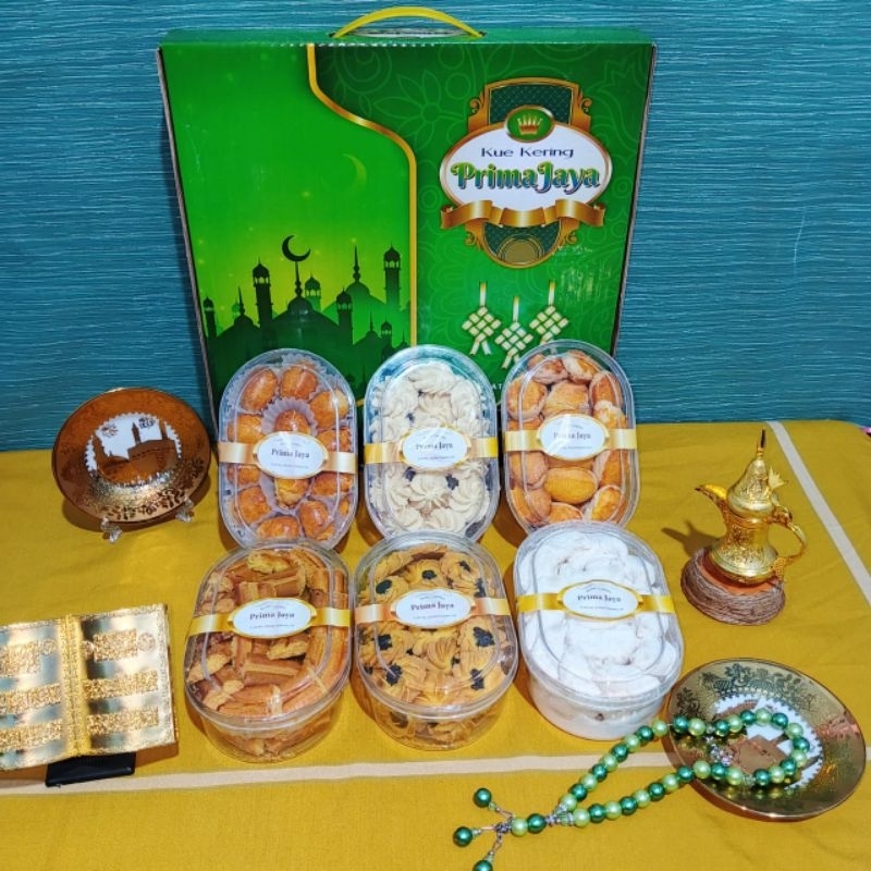 

paket kue kering lebaran prima jaya isi 6 toples premium paket idul fitri
