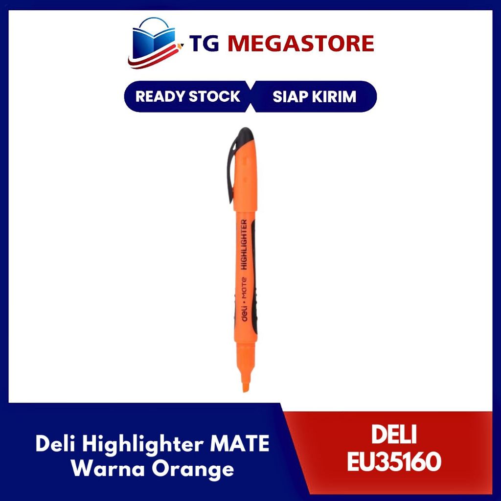 

Deli Highlighter MATE Warna Orange - EU35160