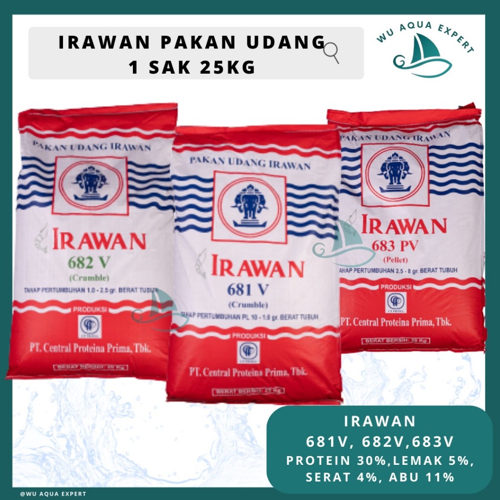 1sak 25kg 1karung 25 kg PAKAN IRAWAN UDANG LOBSTER CP PRIMA CPP PELET PUR MAKANAN UDANG AQUA BUDIDAY