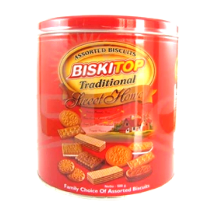 

BISKITOP Biscuits Traditional Sweet Home Kemasan Tins 500 gr
