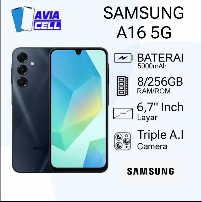 SAMSUNG A16 5G 8/256GB ANDROID GARANSI RESMI INDONESIA
