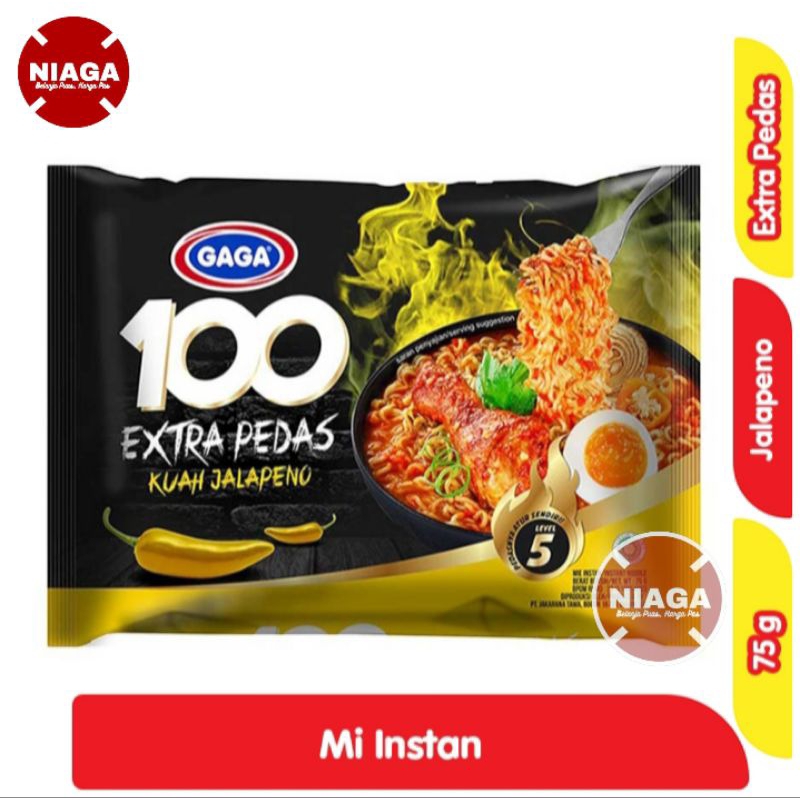 

Mie Gaga 100 Ekstra Pedas Mie Instan Kuah Jalapeno 75 gr