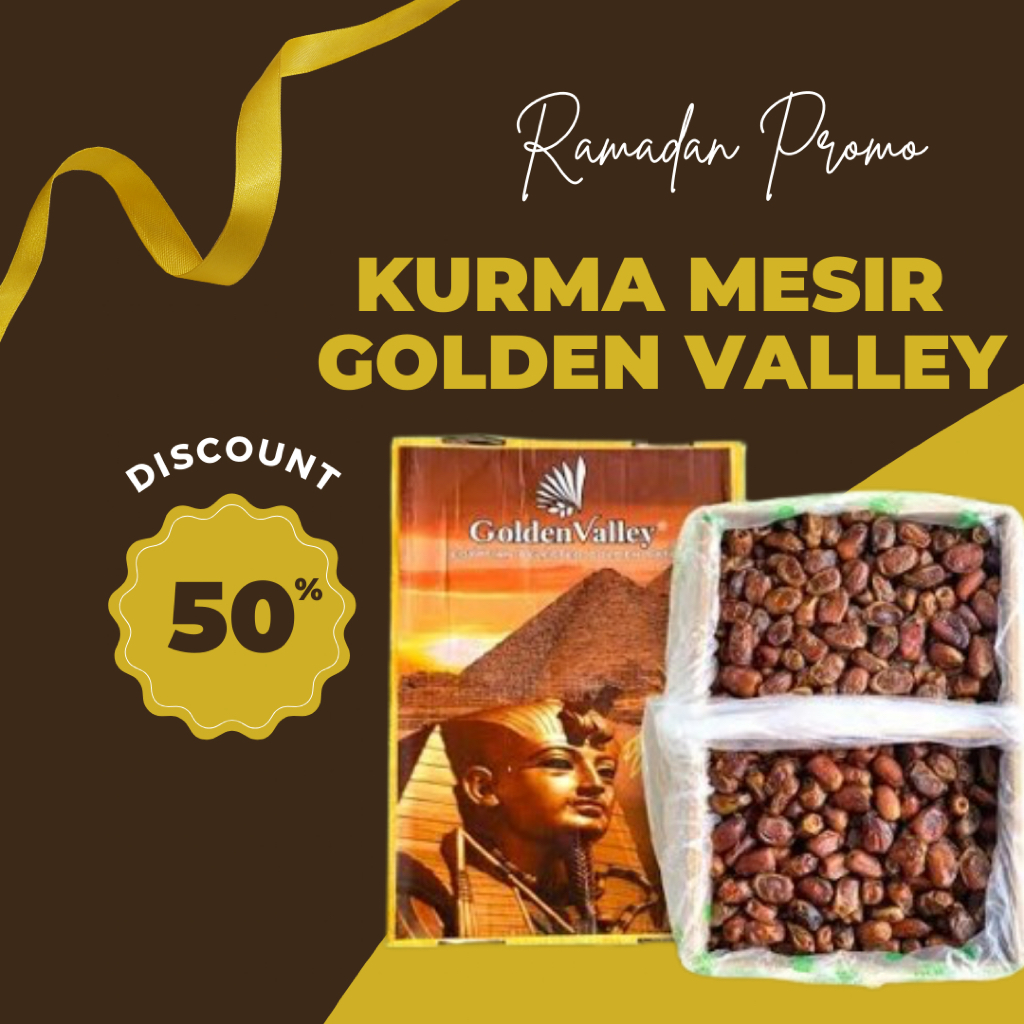 

KURMA MESIR CURAH GOLDEN VALLEY 1000 GRAM / 1 KG