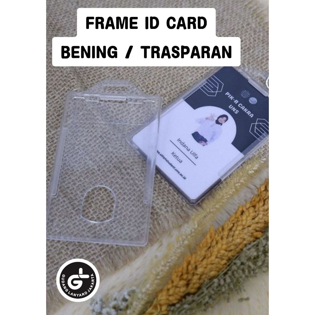 

card holder id card BENING TRANSPARAN / BENING KACA. frame idcard casing card