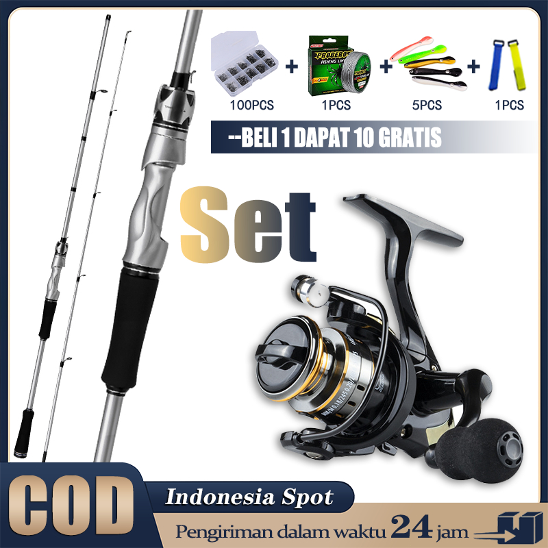 DAIWA Joran Pancing Set Laut Daido joran daiwa saltiga 1.8m/2.1m Joran Pancing 1000-7000 Reel