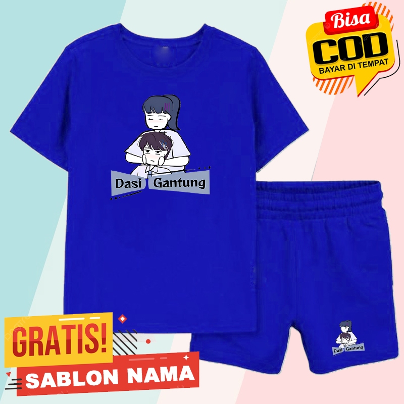 Baju Kaos Anak Dasi Gantung / Kaos Anak Laki Laki & Perempuan Custom Nama Dasi Gantung