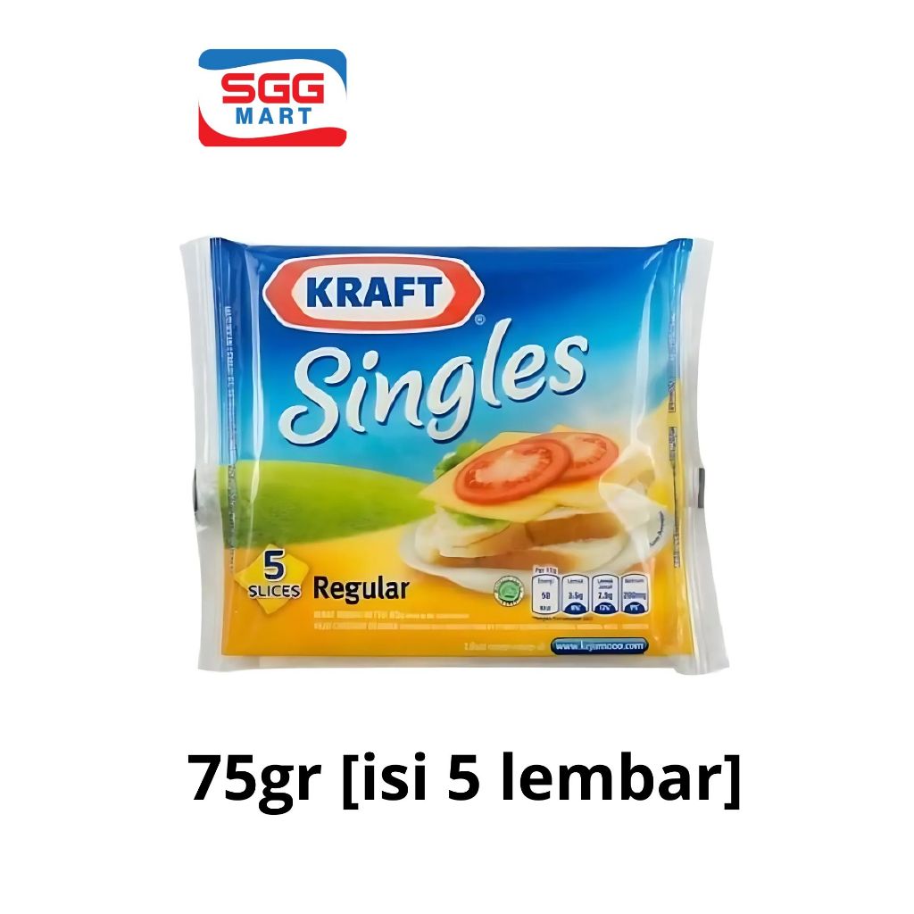 

Keju Kraft Cheddar Singles 75gr [isi 5 lembar]