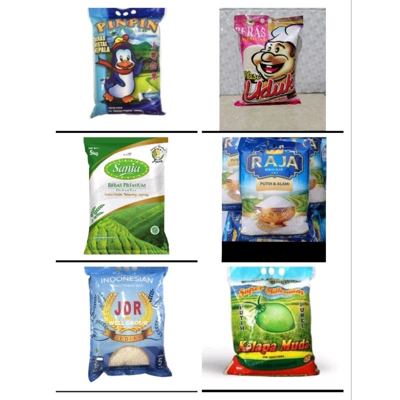 

Beras Pin-Pin 5kg / Uduk 5kg/ Sania 5kg