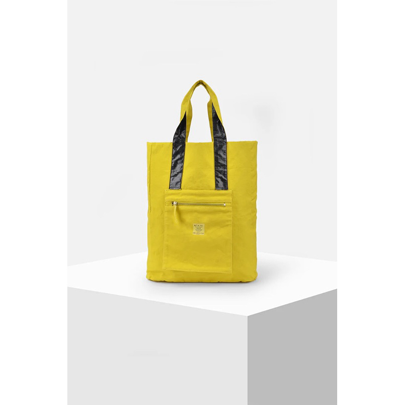 BIASA OFFICIAL - Bucket - Dual Fabric Reversible Tote Bag - Lime Light/Black