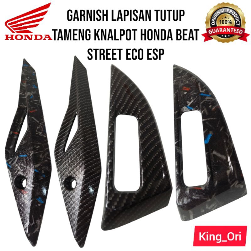 Garnish Filter Tutup Tameng Knalpot Honda Beat 2020-2025