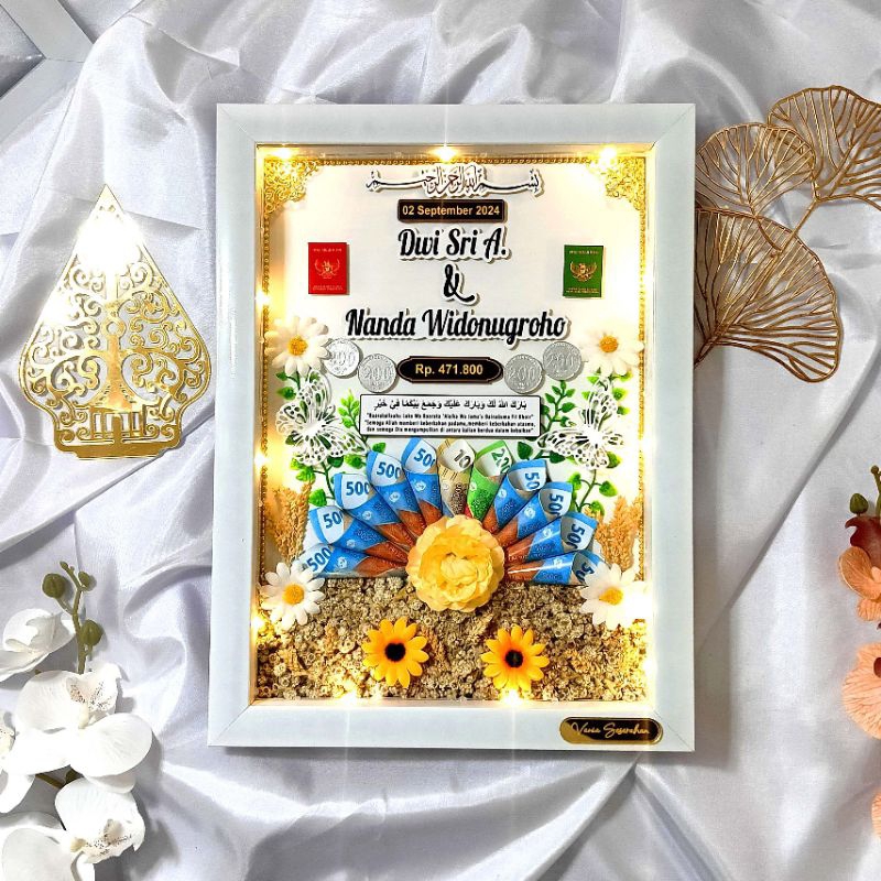 Bingkai Mahar Pernikahan Rustic / Mahar Pernikahan Modern