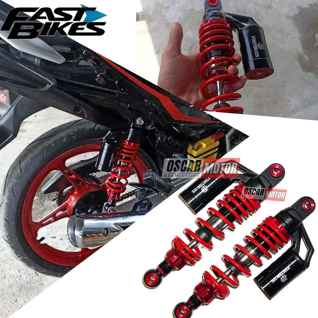 SHOCK SHOCKBREAKER MATIC BEBEK FASTBIKES FULL CNC TABUNG ATAS  BLACK UNIVERSAL