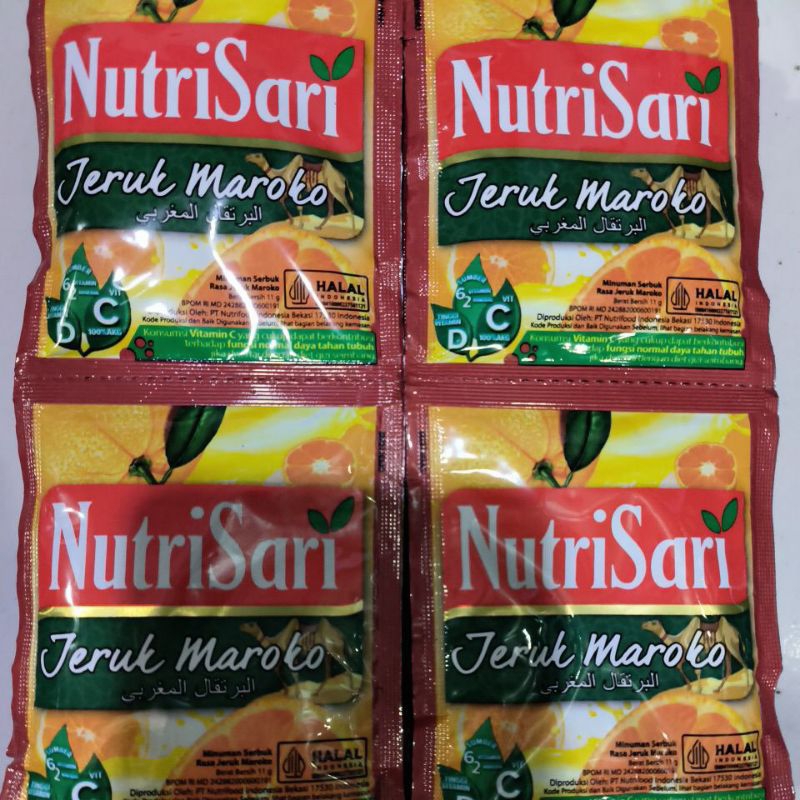 

NUTRISARI JERUK MAROKO 1pack isi 4renceng 1renceng isi 10pcs