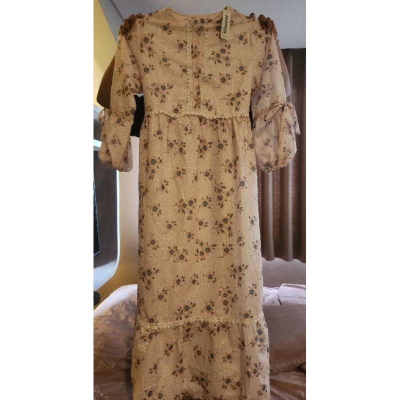 Dress Katun Bordir Bolong Premium