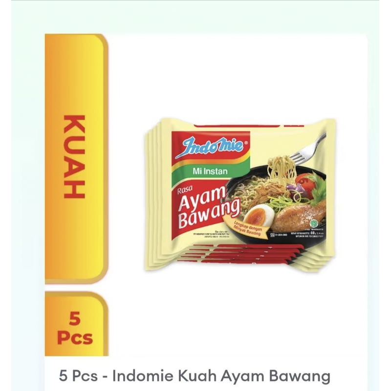 

5 pcs - Indomie Kuah Ayam Bawang