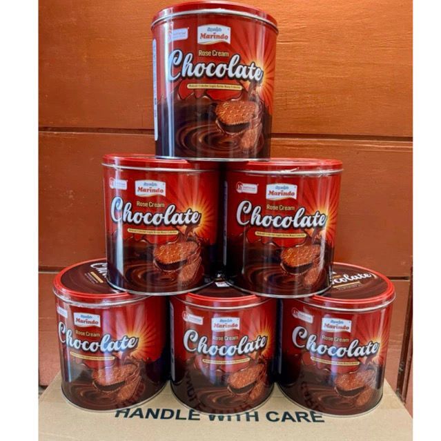

Marindo Rose cream Chocolate kaleng 300 gr 1 karton isi 6