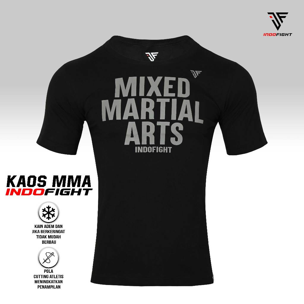 Kaos MMA Indofight T-shirt MMA Baju MMA Kaos Olahraga MMA Apparel Unisex