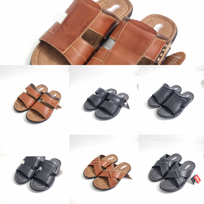 Mauro Imbotti - Sandal pria slop kasual / sandal pria slide kulit