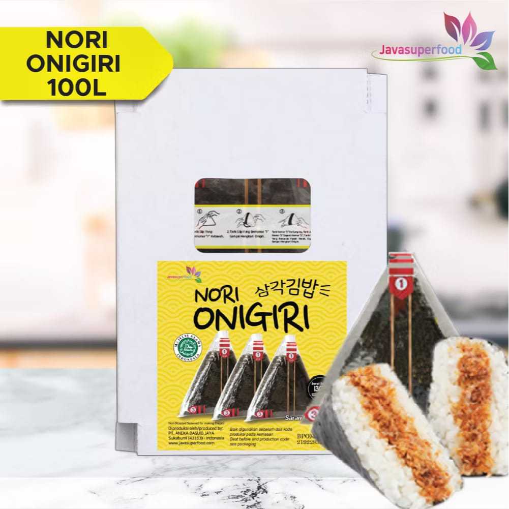 

Torimiaw - NORI ONIGIRI Nori Wrapper Khusus Bungkus Nori Triangle / Sushi Nori 100 Lembar