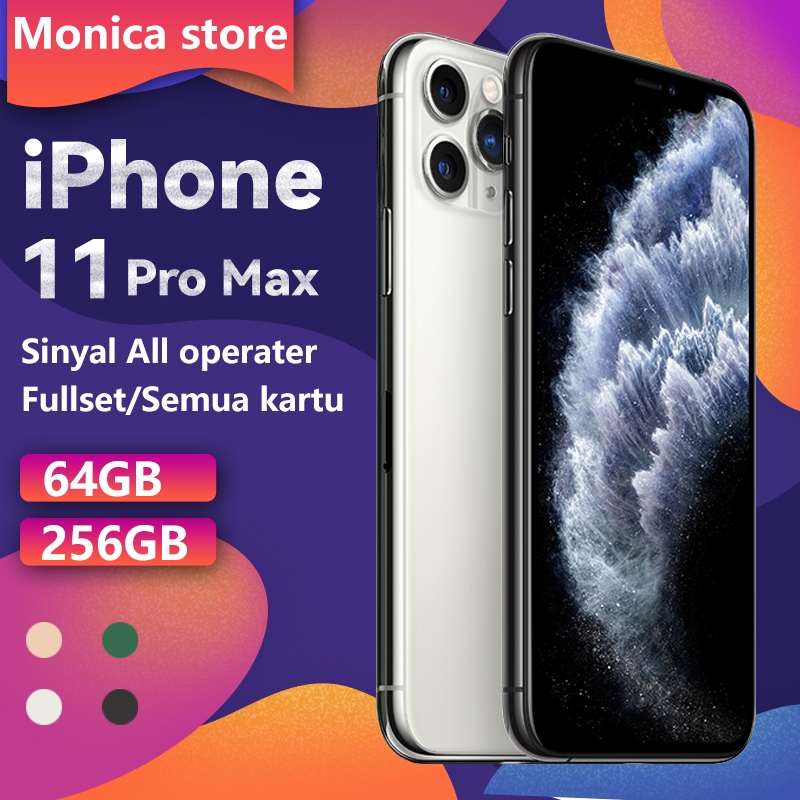 iPhone 11 Pro Max Second 64G 256GB fulset Asli100%ORIGINAL Jaringan aman Sinyal All operater phone11