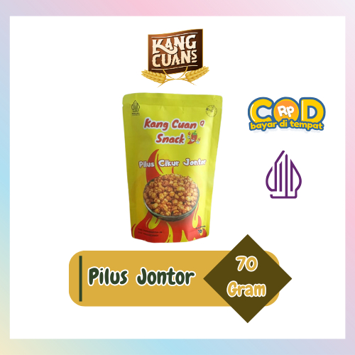 

Kang Cuan Pilus Jontor Pilus Pedas kemasan premium 70 Gram Tiktak Pedas Khas Garut