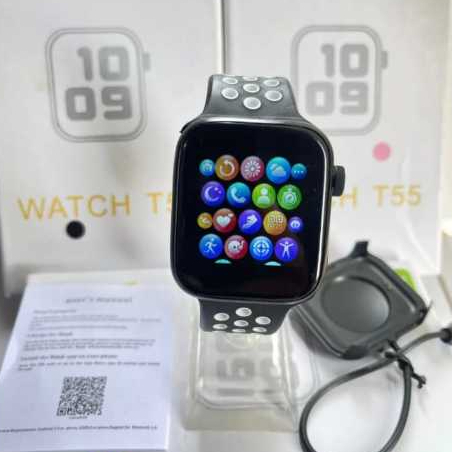 Smartwatch T55/T500 Series Jam Tangan Pintar Pria Wanita + 2 Tali