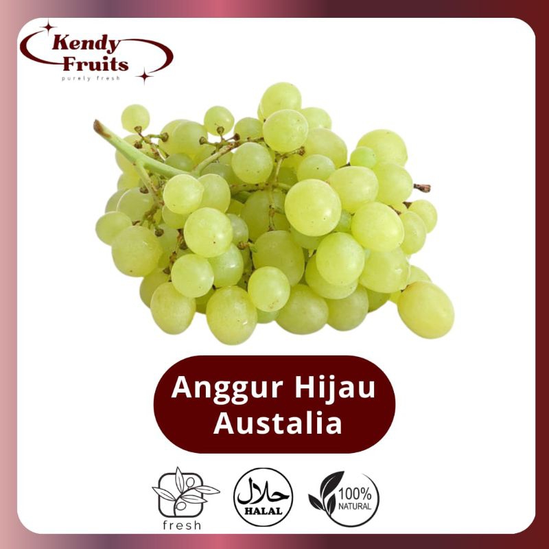 

ANGGUR Hijau Super Seedlees Import Aussie 500 gr | Buah Segar Sehat Fresh