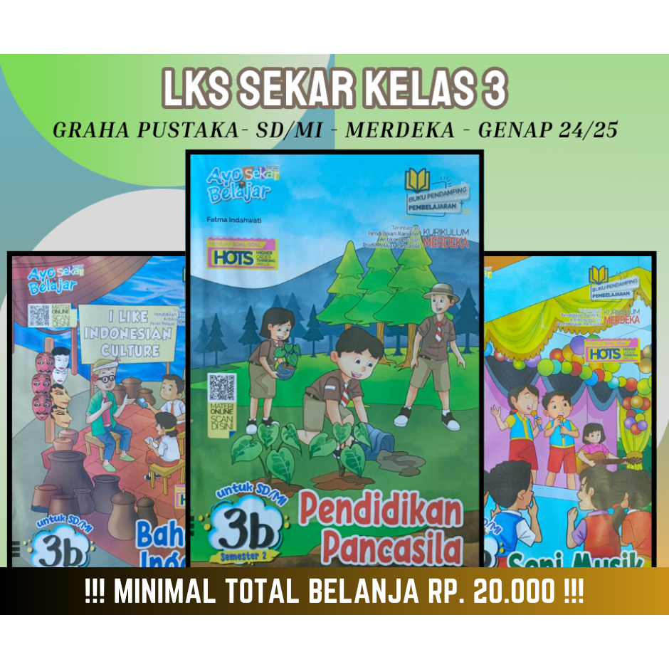 Buku LKS SEKAR GRAHA PUSTAKA SD MI Kelas 3 Merdeka Genap 2024 2025 - Original