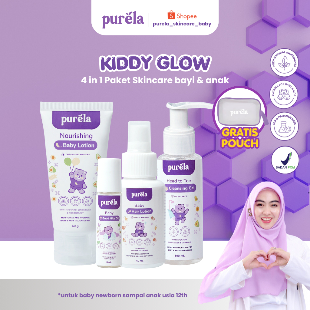 Purela Skincare Baby Newborn Set Perlengkapan Mandi Bayi Official