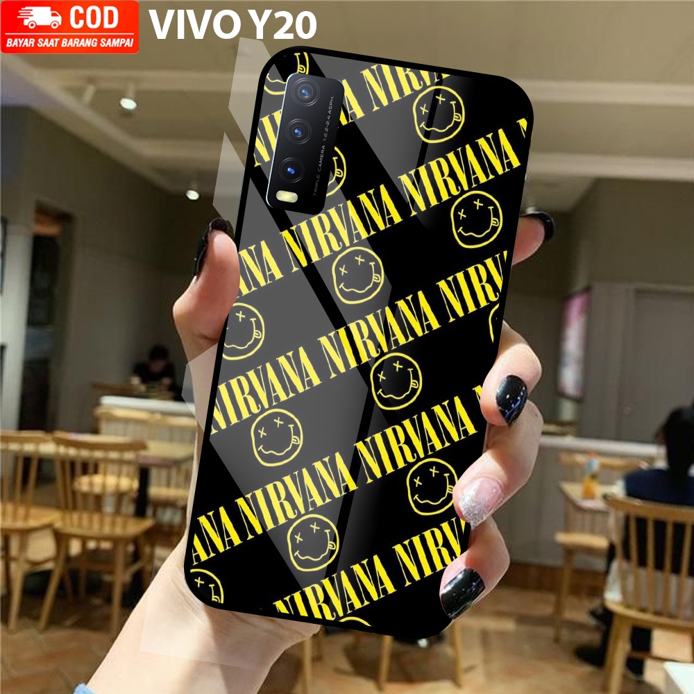 Softcase Vivo Y20 Case kaca glossy - Case Terbaru - case hp murah - casing ponsel pelindung belakang