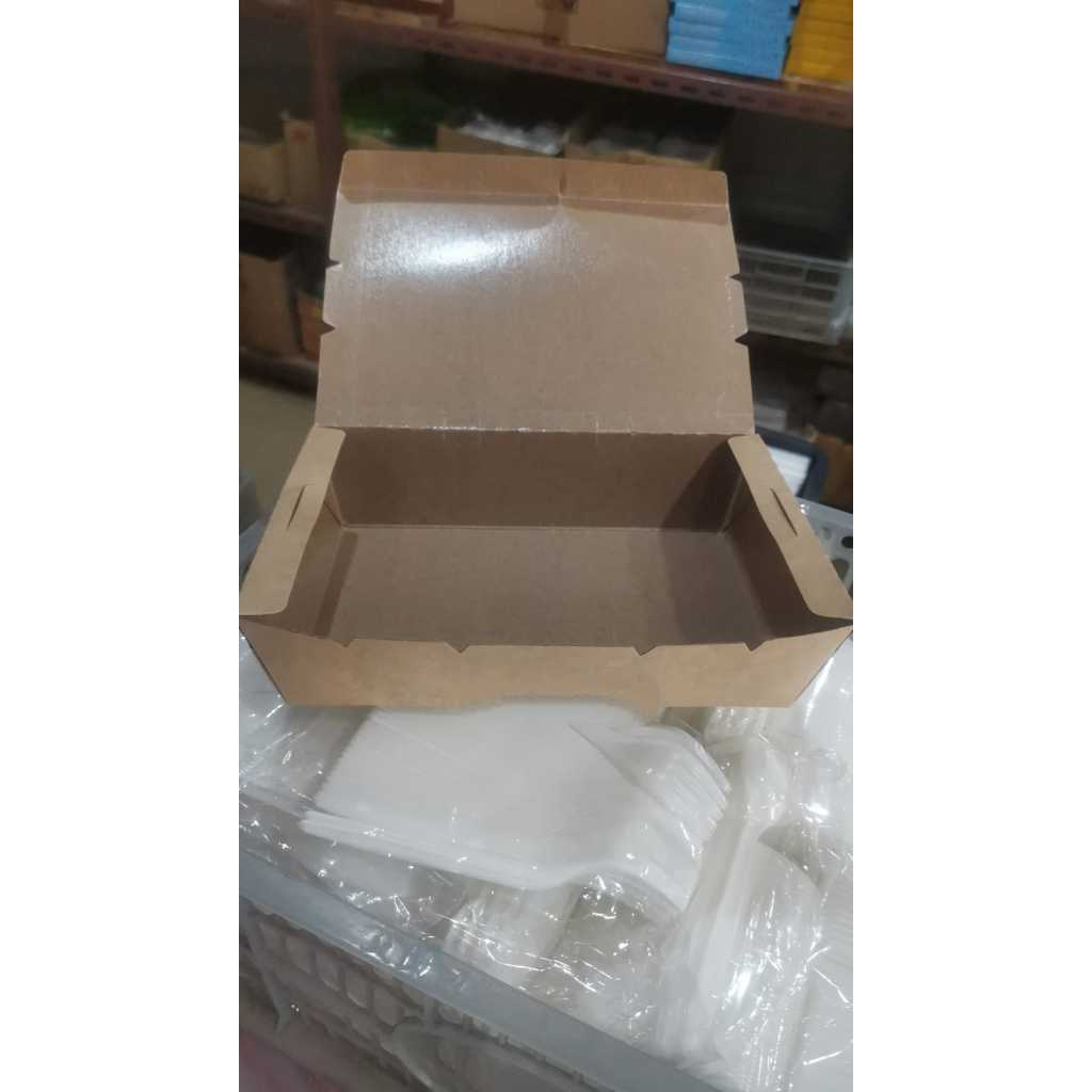 

PAPER BOX LUNCH KRAFT SIZE L / BOX / PAPER / KOTAK MAKAN