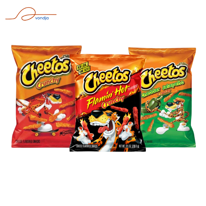 

Cheetos Flamin Hot Cheddar Jalapeno Cheetos Puffs Crunchy Snack Import USA