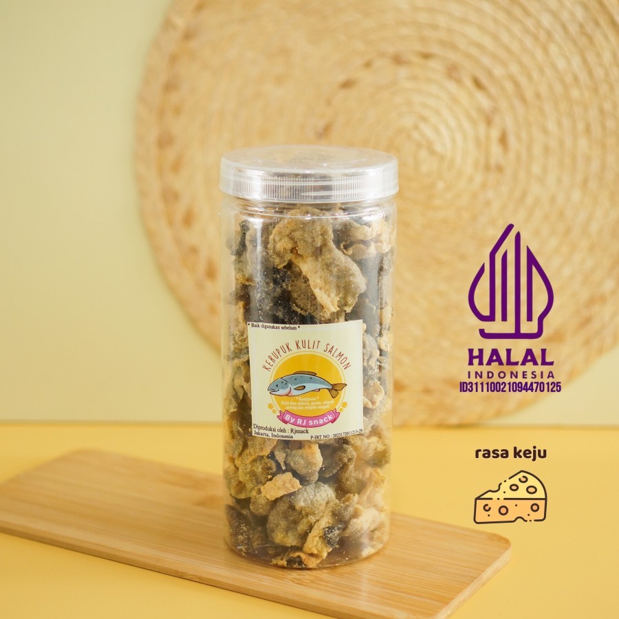 

Keripik Kulit Ikan Salmon Keju 175gr Fish Skin Cheese