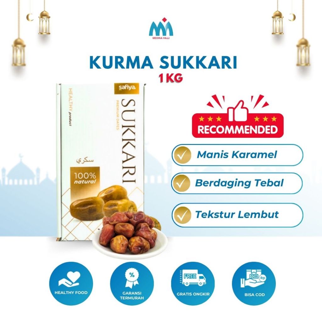 

Kurma Sukari 1 Kg Kurma Raja Lembut Premium Safiya Original