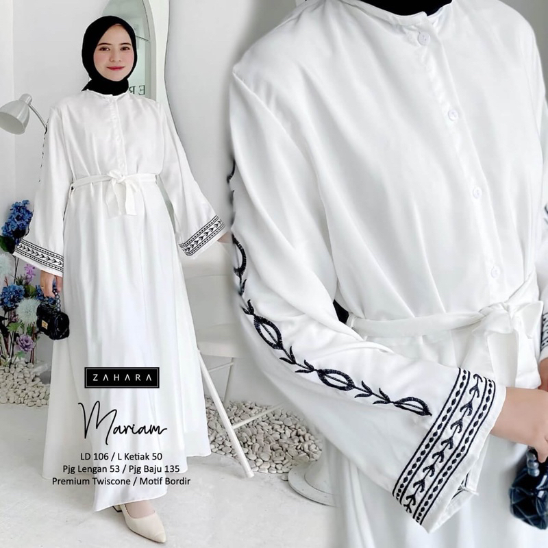 MARIAM SHARA AKIFA GAMIS DRESS BY ZAHARA | abaya baju lebaran rayya series basic polos elegan