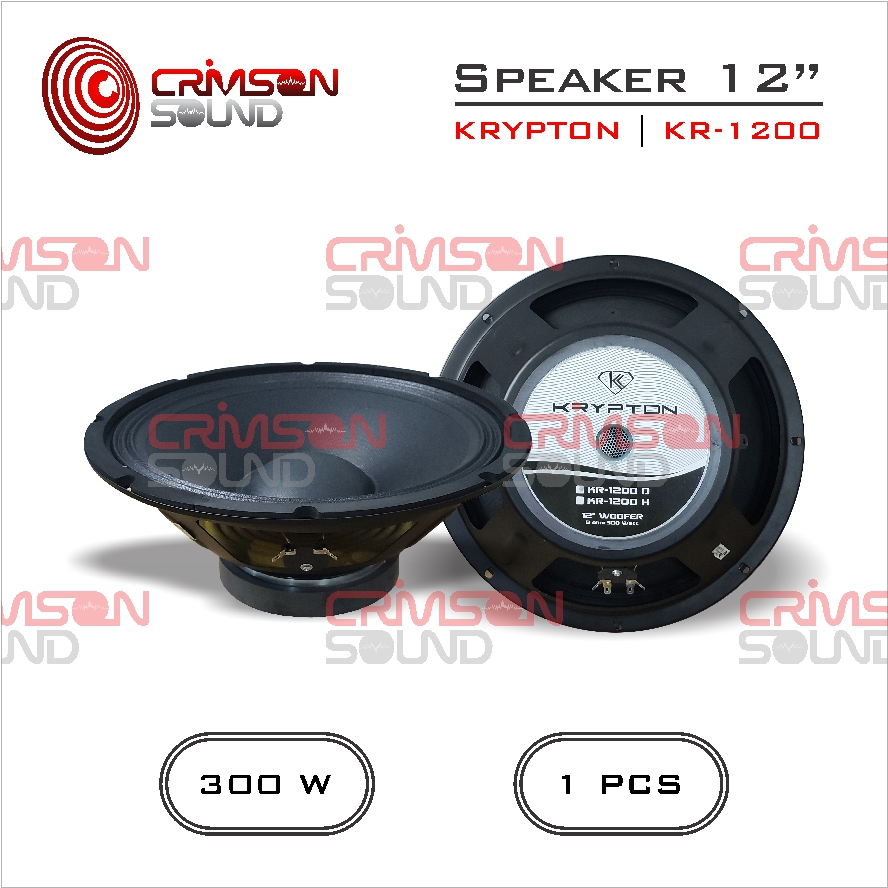 SPEAKER FULL RANGE KRYPTON 12 INCH 300 WATT KR - 1200