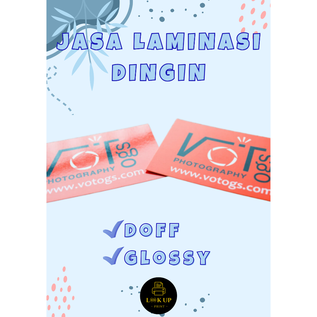 Jasa Laminasi Dingin / Laminasi Glossy / Laminasi Doff