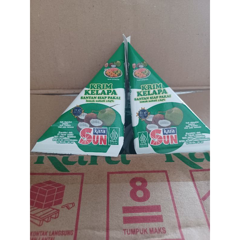 

Sun Kara santan kelapa siap pakai 65ml