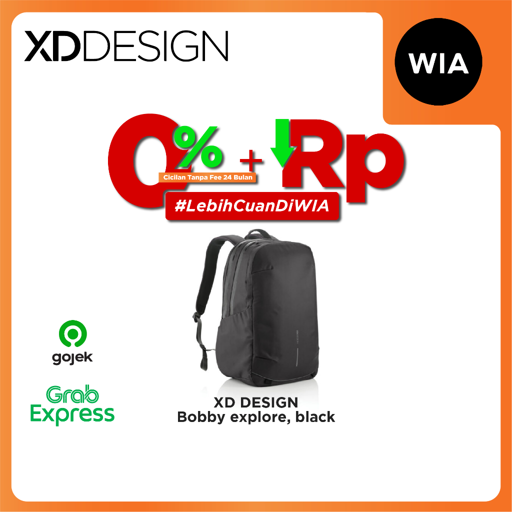 WIA XD Design Bobby Explore Backpack Tas Ransel Pria Wanita Original