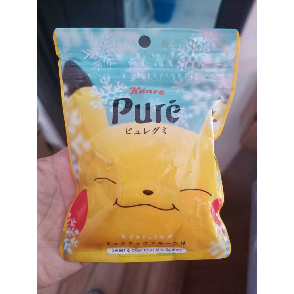 

Kanro Pure Gummy Pokemon Pikachu Mixed Chew Candy Fruit Flavor 52g