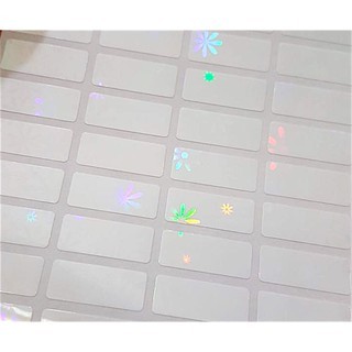 

Label nama anti air stiker waterproof Polos Snowy Star Glitter