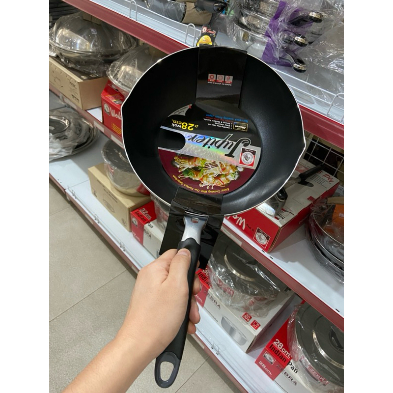 Wajan Zebra Anti Lengket / Wajan Teflon Zebra Wok Non Stick 28cm Jupiter 174493
