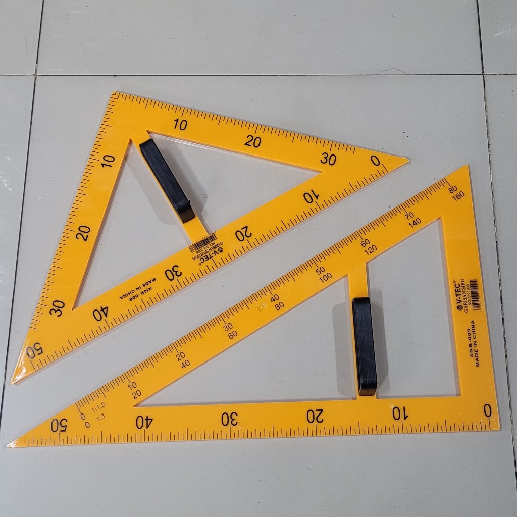 

Penggaris Plastik Segitiga Sama Sisi dan Segitiga Siku-Siku dengan Handle