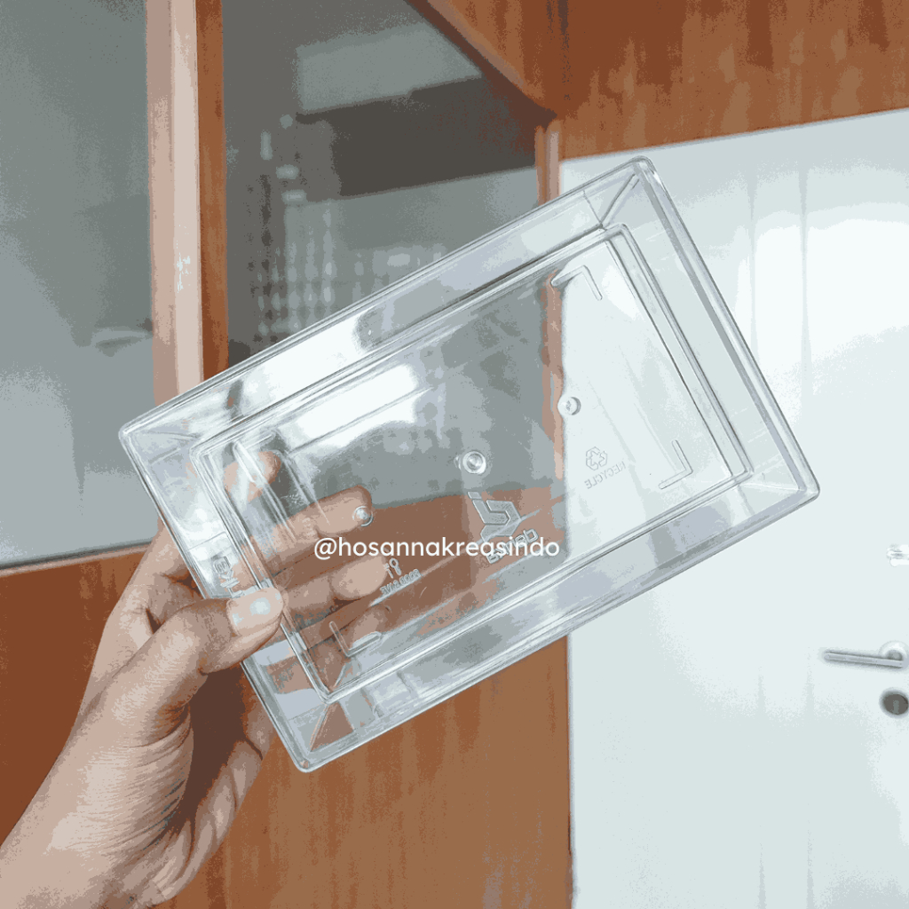 ‼️ PECAH DIGANTI ‼️ Toples Plastik Kotak / Toples Mika Kotak - 500gr (16cm x 10cm x 6.5cm) - TK01