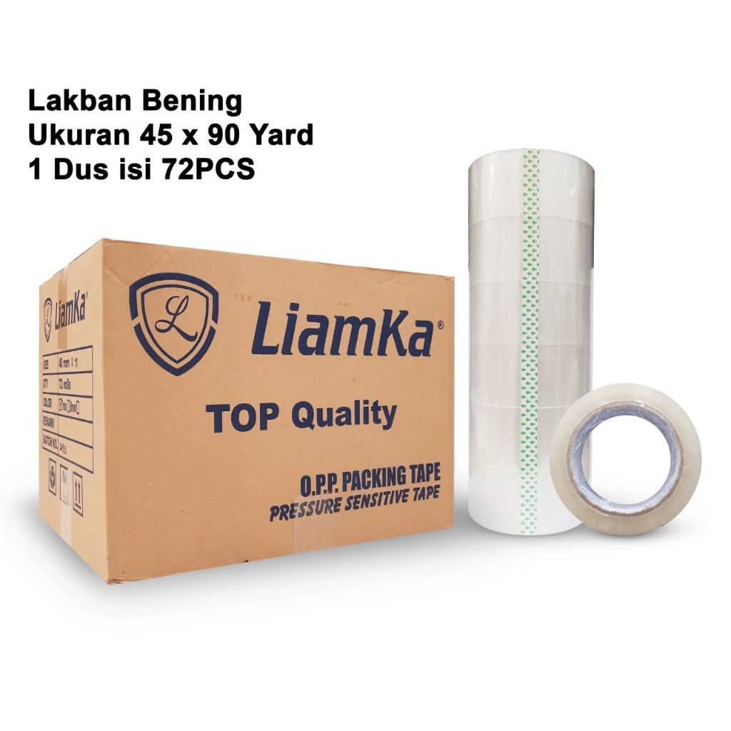 

LAKBAN BENING 45mm x 90 yard MEREK (LIAMKA) 1 slop