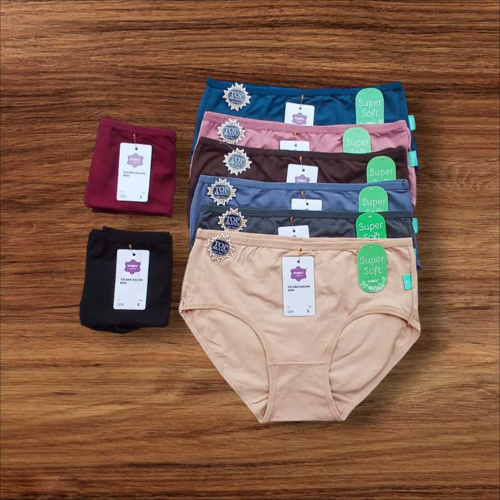 [6 PCS] Celana Dalam SOREX 1239 / Super Soft Wanita Dewasa | CD Perempuan Remaja Tali Kecil MULUS