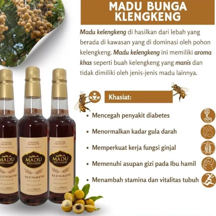 

Madu Ruqyah Syifa'aini Kelengkeng | Madu Murni 1 kg