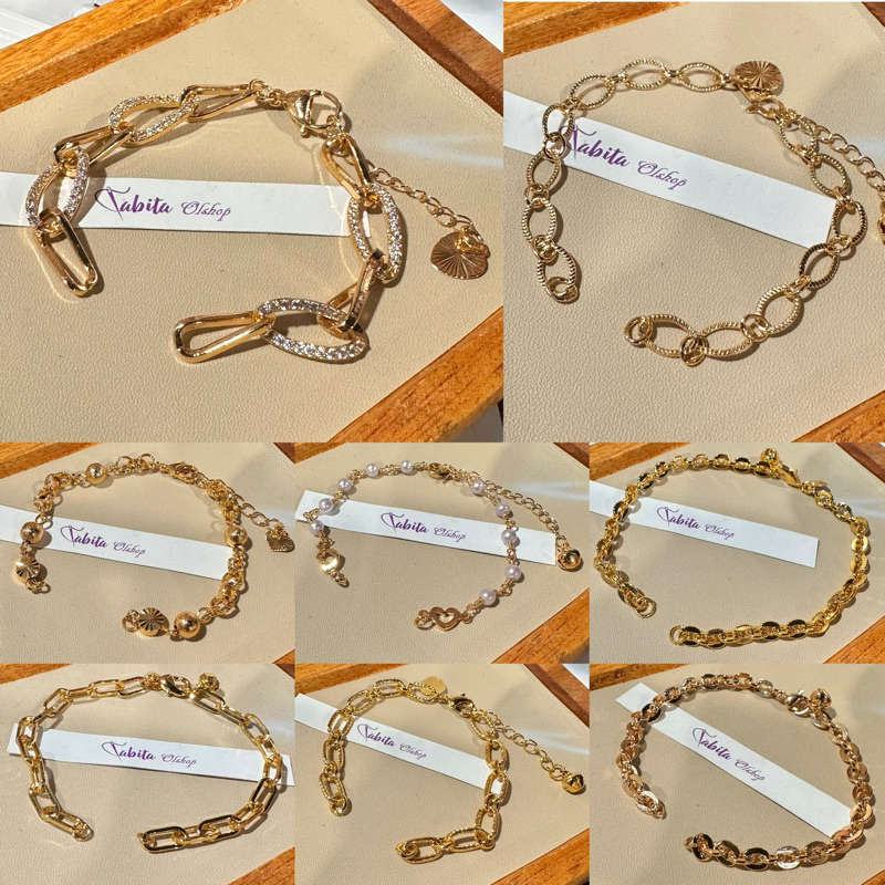 Gelang Rantai Kait Depan 18K Anti Karat