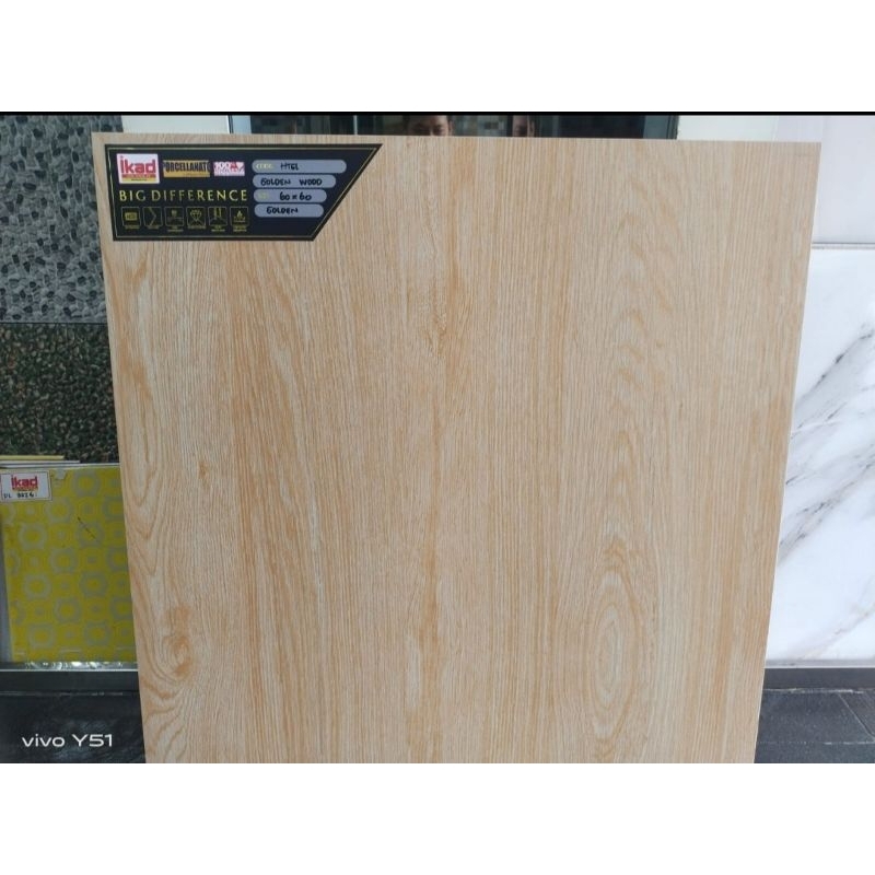 ikad Granit lantai Golden wood 60×60